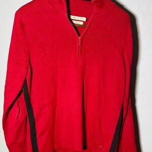 Tommy Hilfiger Red Zip-Up Sweater